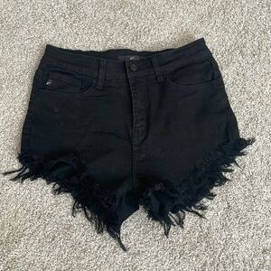 Kancan distressed black shorts size 27